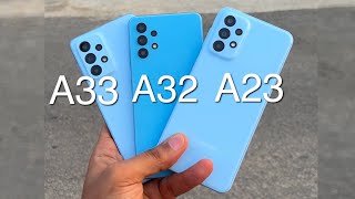 Samsung Galaxy A33 vs Samsung A23 vs Samsung A32 Camera Comparison [upl. by Esimaj]