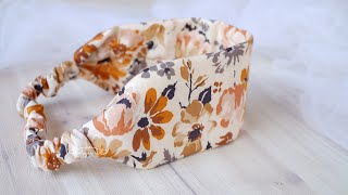 Simple Headband for Beginners  DIY Headband from Scrap Fabric [upl. by Vergos]