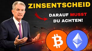 FED Zinsentscheid Bitcoin Absturz oder Rally Prognose [upl. by Salocin854]