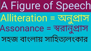 figureofspeechalliteration amp assonance অনুপ্রাস স্বরানুপ্রাস viewbanglish [upl. by Aleka]