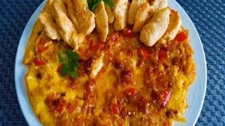 Piperade au oeufs الشكشوكة او البيض ومطيشة [upl. by Hobie346]