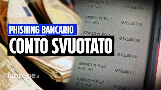 Phishing bancario la storia di Marco quotConto svuotato in pochi minuti così mi hanno truffato” [upl. by Malina486]