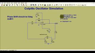 LTSpice Opamp Colpitts Oscillator Simulation  Design amp Simulation of 112KHz Colpitts Oscillator [upl. by Eedrahc]