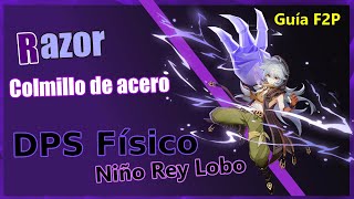 GUÍA Y BUILD F2P para Razor Físico  GENSHIN IMPACT 38 [upl. by Converse]