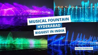 Mesmerizing Water Fountain at Hyderabad  India’s largest musical floating fountain  Hyderabad [upl. by Nauqal]