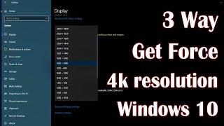 Force 4k resolution Windows 10  3 Ways [upl. by Thatcher102]