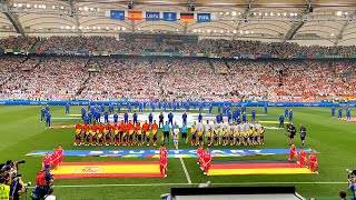 🇩🇪🇪🇦 Nationalhymne Deutschland amp Spanien I EURO 2024 Germany I Viertelfinale Stuttgart [upl. by Risa]