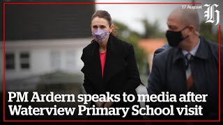 PM Ardern speaks to media after Waterview Primary School visit  nzheraldconz [upl. by Isabella860]