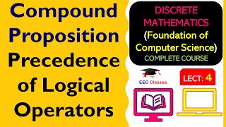 L4 Compound Proposition  Precedence of Logical Operators  Discrete Mathematics Lectures in Hindi [upl. by Barling]