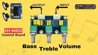 XHM802 Passive Tone Volume Bass Treble Control Board Preamplifier Module [upl. by Ainotal]