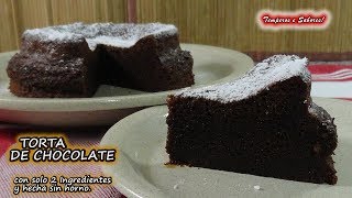 TORTA DE CHOCOLATE CON SOLO 2 INGREDIENTES y hecha sin horno [upl. by Toffic]