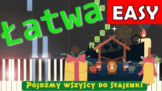 🎹 Pójdźmy wszyscy do stajenki  Piano Tutorial łatwa wersja 🎵 NUTY W OPISIE 🎼 [upl. by Boles378]