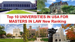 Top 10 UNIVERSITIES IN USA FOR MASTERS IN LAW New Ranking [upl. by Yancey]