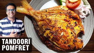 Tandoori Pomfret Recipe  How To Make Tandoori Pomfret At Home  Fish Recipe By Chef Varun Inamdar [upl. by Grosberg]