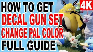 How to Get Decal Gun Set  Paint Pals to Change Pal Color  Palworld [upl. by Jedthus2]