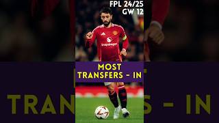 GW 12  Most TransferIn fantasypremierleague fpl shorts [upl. by Hermina]