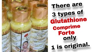 Fake Vs Original Glutathione Comprime Super Fort Concentre Serum [upl. by Aynam394]