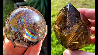 Shimmering Rutilated Quartz Crystals [upl. by Elletnohs]