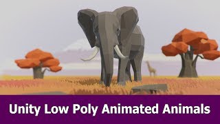 Unity Low poly Asset  Animated Animals [upl. by Weisberg465]