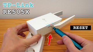 TPLink RE505X WiFi 6 extender dual band • Factory reset [upl. by Airtina]