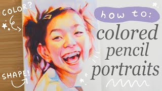 Colored Pencil Portrait Tutorial ✨ StepbyStep [upl. by Machos38]