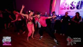 Panagiotis Aglamisis amp Elena  Salsa social dancing  Croatian Summer Salsa Festival Rovinj 2018 [upl. by Docia670]