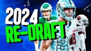 Redrafting the 2024 NFL Draft Caleb Williams Still a Bear Brock Bowers to the Titans amp MORE  PFF [upl. by Miguel]