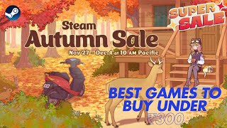 BEST CHEAPEST GAMES ON STEAM TO BUY UNDER RS 300 ON AUTUMN SALE  Loot Looo  The Gaming Station [upl. by Saval]