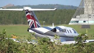 C525  Cessna 525 Citation Jet departing NCL [upl. by Netsryk]