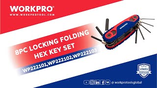 WORKPRO 8PC Folding Hex Key Set Review  Tool for DIY amp Professionals –WP222101WP222102WP222103 [upl. by Kiersten]