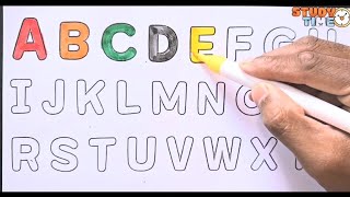 learn ABCDE and coloring alphabet  alphabet song  abc song [upl. by Egroej]