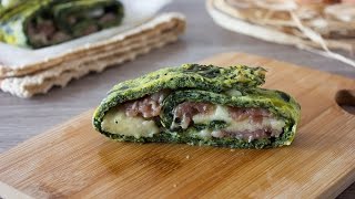 Rotolo di frittata agli spinaci ripieno con salsiccia e mozzarella [upl. by Yasmin]