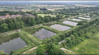 Caen Hill Locks Devizes Wiltshire by drone  Summer evening 2023 with DJI Mavic 3 [upl. by Irual]