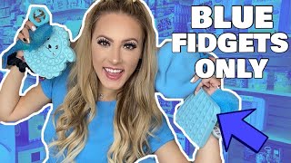 NO BUDGET BLUE ONLY FIDGET SHOPPING CHALLENGE 🦋🌀💙 [upl. by Araid]