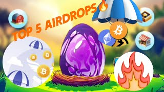 Top 5 Airdrops  Online earning  Mining airdrops  legit airdrop [upl. by Sum]