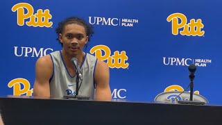 Pitt Basketball on PantherLaircom Jaland Lowe postpractice interview 101924 [upl. by Osmen]