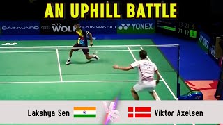 AN UPHILL BATTLE  Lakshya Sen VS Viktor Axelsen [upl. by Alvera]