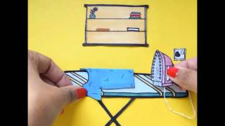 Ironing clothes animation [upl. by Asserat]