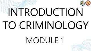 INTRODUCTION TO CRIMINOLOGY  SEPTEMBER 2 2021 [upl. by Einnij]