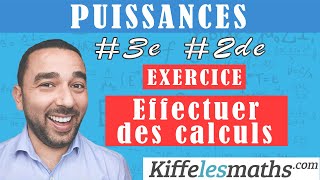 Puissances Effectuer des calculs de puissances Exercice [upl. by Atnaloj256]