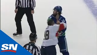 Erik Gudbranson And Michael Haley Fight For Nearly A Minute In a Good Long Scrap [upl. by Ateinotna]