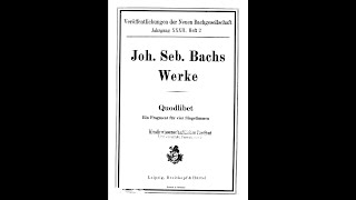 Quodlibet BWV 524 J S Bach Score Video [upl. by Brabazon]