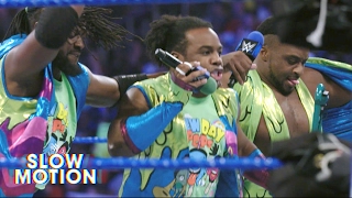 See The New Days SmackDown LIVE return in slowmotion May 31 2017 [upl. by Koosis]