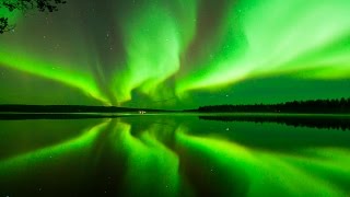 Aurora Borealis in Rovaniemi the Official Hometown of Santa Claus in Lapland Finland [upl. by Rondi508]