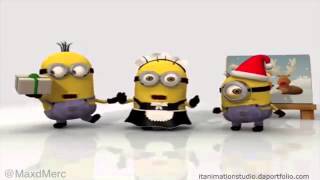 Minions Christmas Song  We Wish You A Merry Christmas and A Happy New Year [upl. by Rheba61]