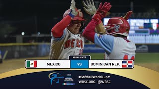 Highlights  Game 14 Mexico vs Dominican Rep  2024 WBSC Mens Softball World Cup  Group A [upl. by Harbot415]