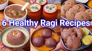 6 Healthy amp Tasty Ragi Recipes for Weight Loss  Breakfast amp Snacks  Popular Finger Millet Recipes [upl. by Dnaloy]