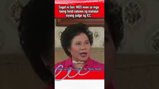 Kwelang sagot ni senator miriam sa mga inggit sa kanya ng mahalal na judge ng ICC 🤣 trending [upl. by Essex]