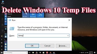 Delete Temp Files in Windows 10 Using Run [upl. by Umeko271]