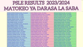 BREAKING NECTA Matokeo ya Darasa la SABA 20232024 PSLE Results tazama hapa [upl. by Celio406]